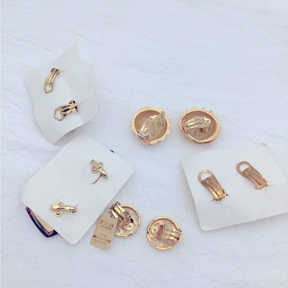 Vintage D'Orlan 5 Pair Clip Earrings - Picture 2 of 2